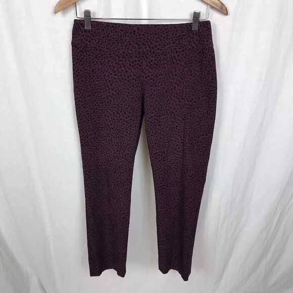 NIC+ZOE Women's Petite Vintage Animal Wonderstretch Pant Pull On Size 4 PETITE - Picture 2 of 6